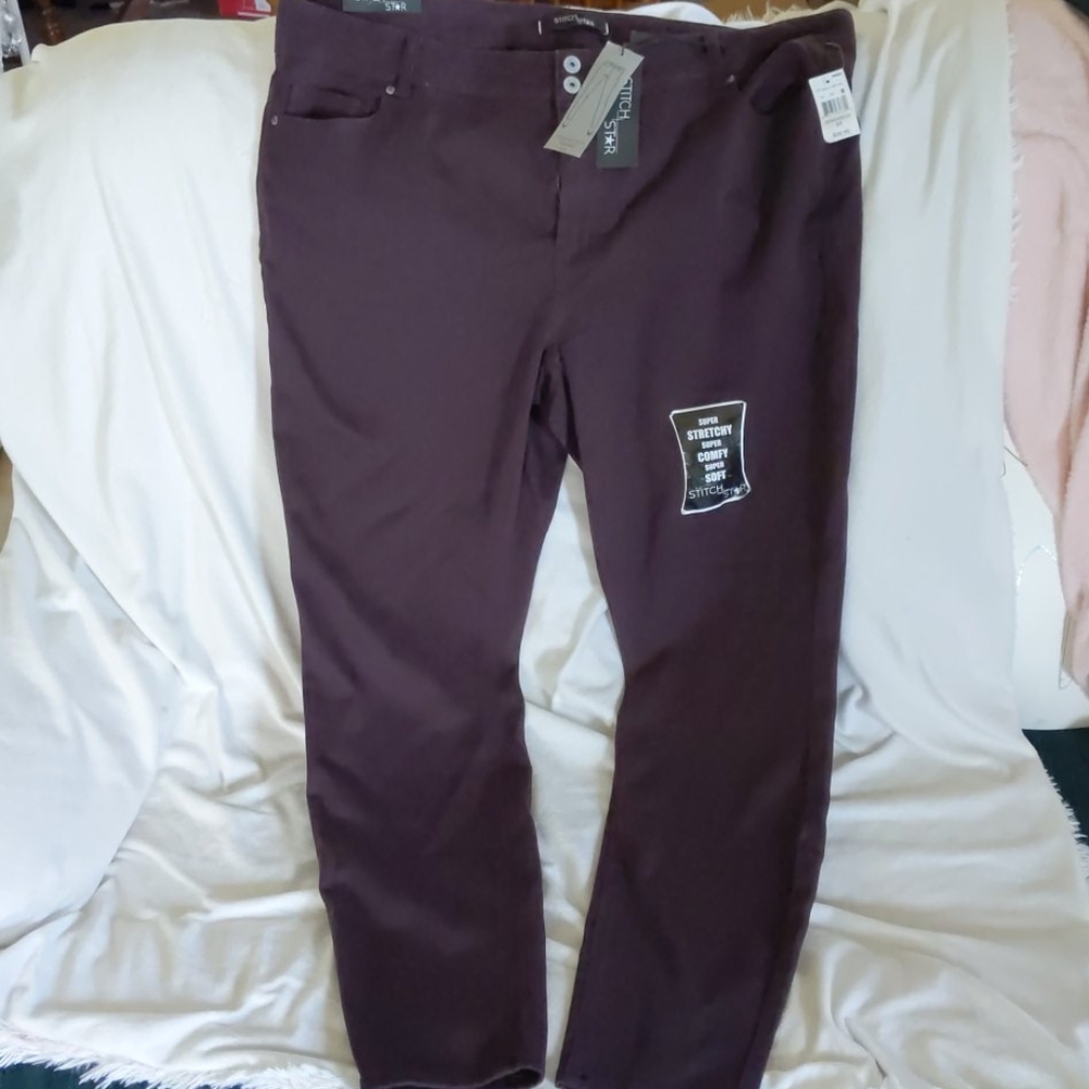Eggplant colored skinny jeans